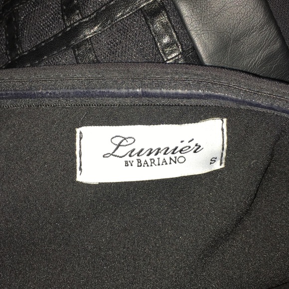 Lumier by Bariano Strapless Dress w/ leather - Picture 3 of 4